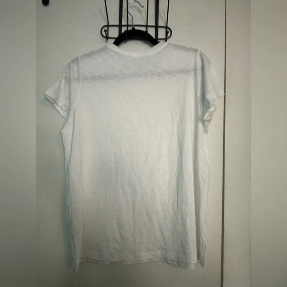 NWOT Marine Layer Womens Scoop Neck Tee Shirt White Size Medium Soft - Picture 3 of 3